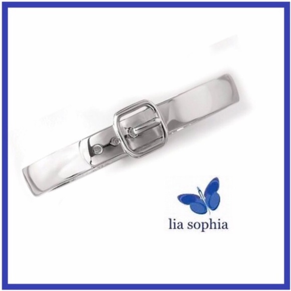 SOLD 3 Stackable Stretch Bangle Bracelets Lia Sophia Rhodium Plated Pixel - Picture 5 of 12